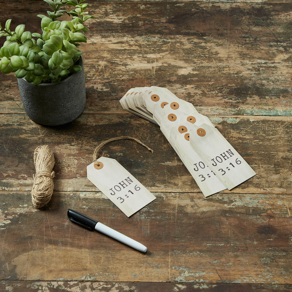 Paper Tag 9pt w/ Twine 4.75x2.25 Set 50