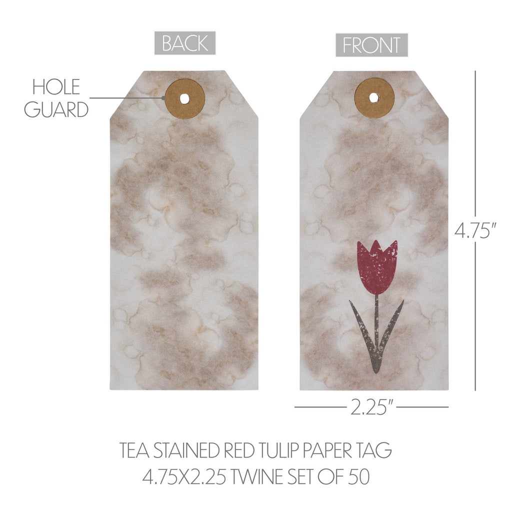 Paper Tag 9pt w/ Twine 4.75x2.25 Set 50