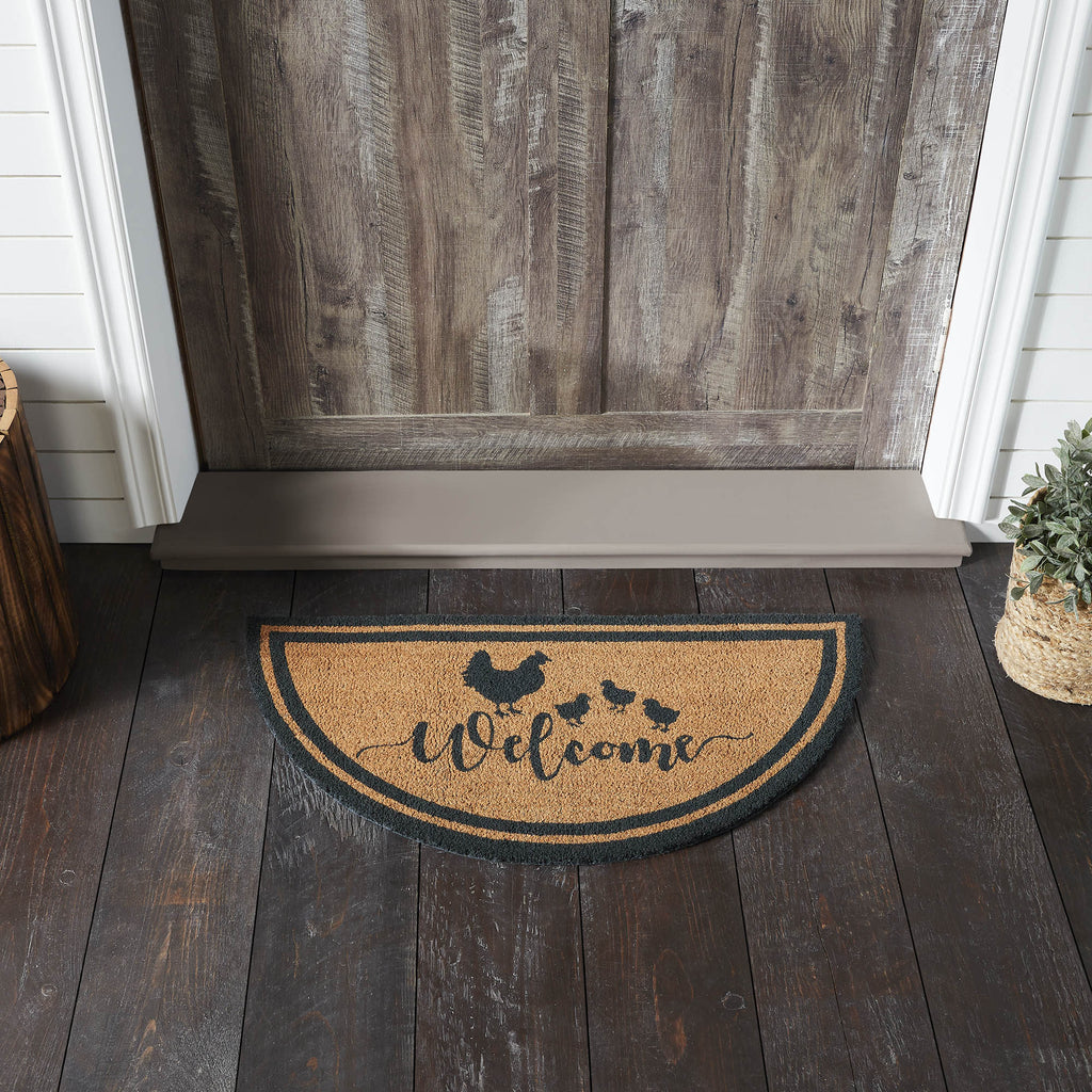Rug 16.5x33 Half Circle Coir
