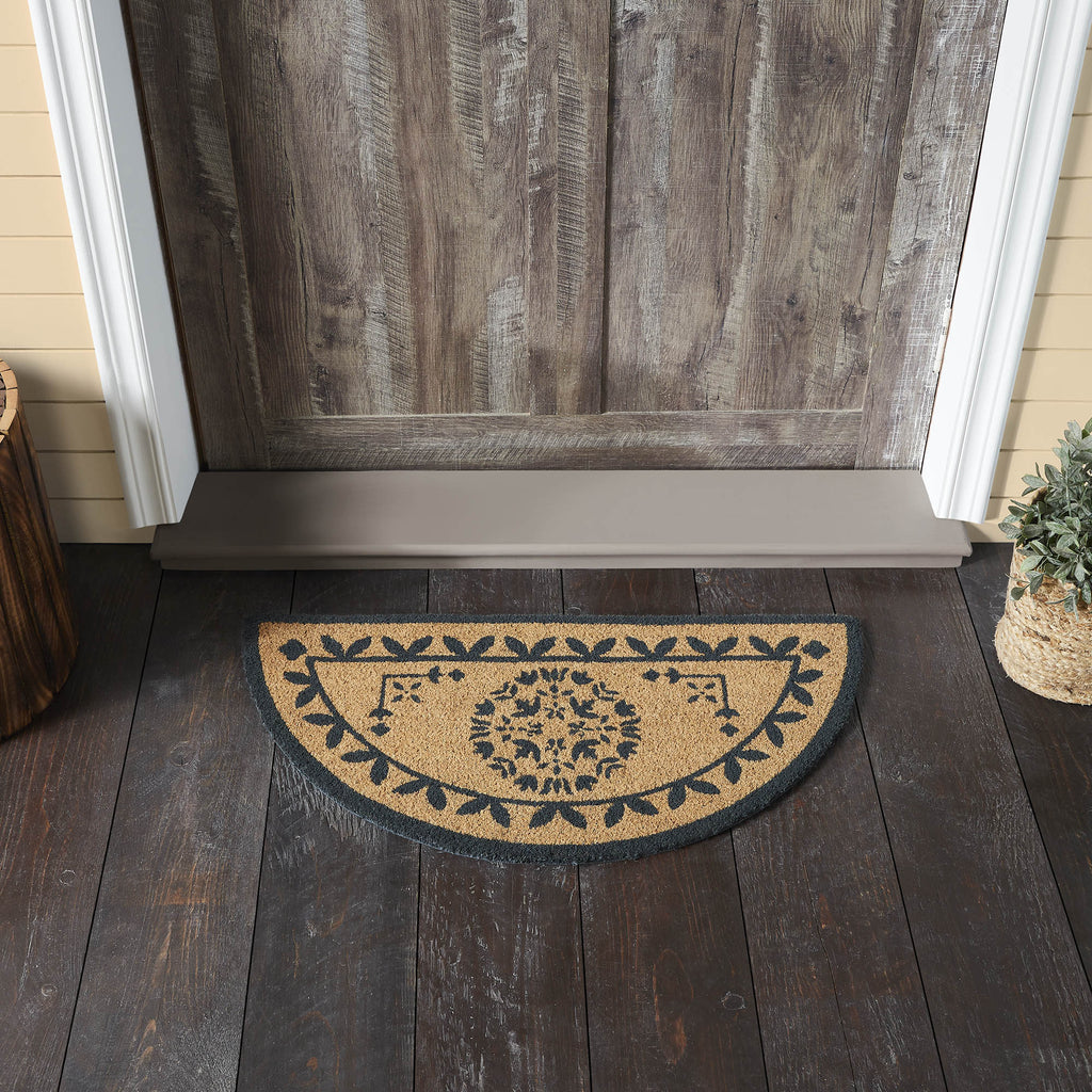 Rug 16.5x33 Half Circle Coir